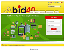 Tablet Screenshot of bid40.com